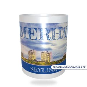 Bremerhaven Skyline Blaue Stunde Kaffeepott – Bild 2