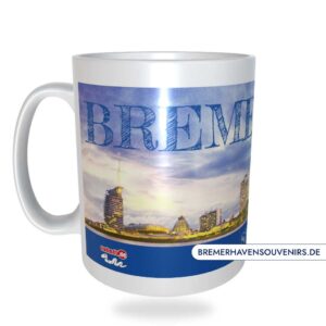Bremerhaven Skyline Blaue Stunde Kaffeepott