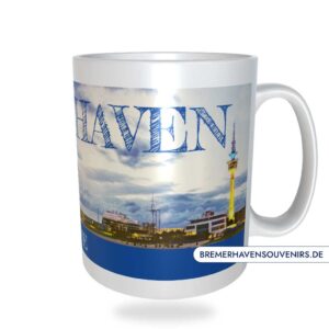 Bremerhaven Skyline Blaue Stunde Kaffeepott – Bild 3