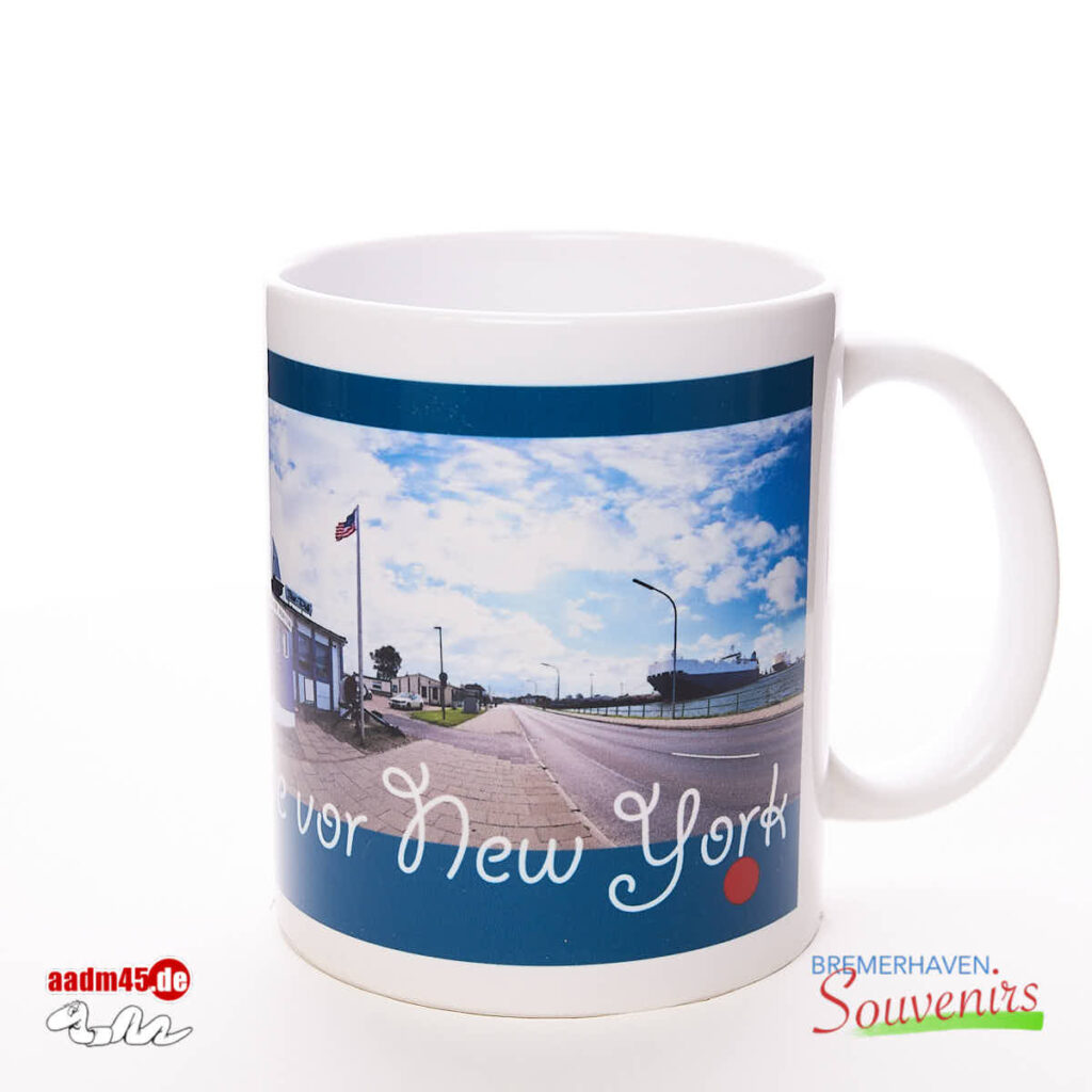 Bremerhaven »Die letzte Kneipe vor New York« Kaffeepott Bremerhavenbecher