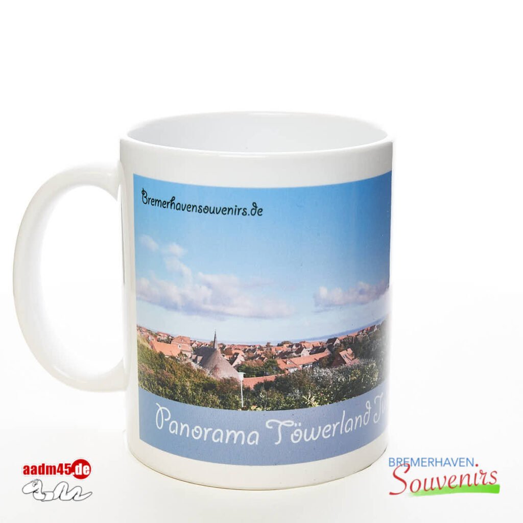 Juist Panorama Töwerland Töwertied Kaffeepott