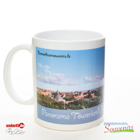 Juist Panorama Töwerland Töwertied Kaffeepott