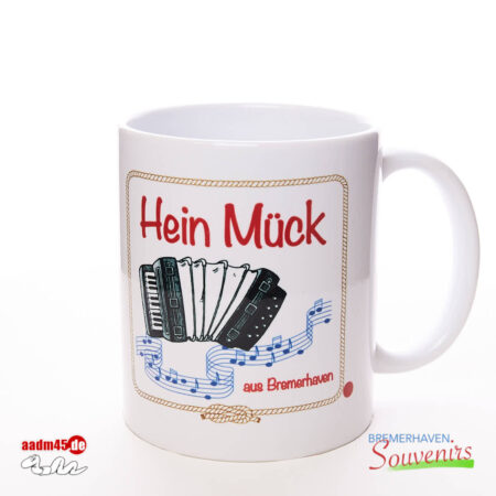 Hein Mück aus Bremerhaven Akkordeon Kaffeepott Bremerhavenbecher – Bild 3