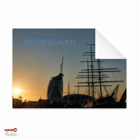 Bremerhaven Alter Hafen Seute Deern Sonnenuntergang Postkarte