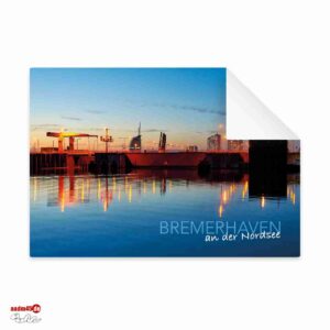 Postkarte Bremerhaven Doppelschleuse