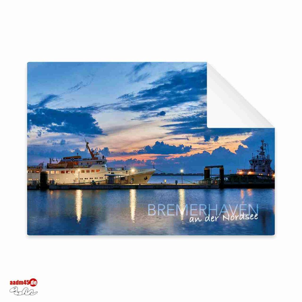 Bremerhaven Seebäderkaje mit Fair Lady Postkarte