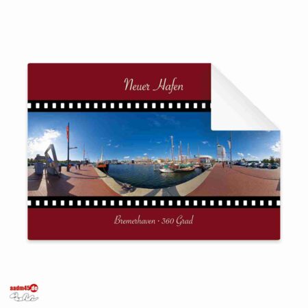 Bremerhaven Neuer Hafen Panorama Postkarte