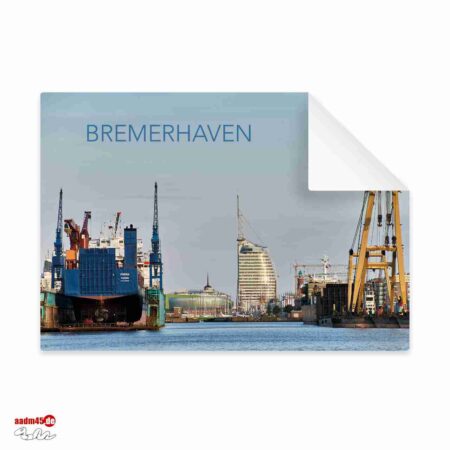 Bremerhaven Dock in Kaiserhafen I & Hotel am Deich Postkarte