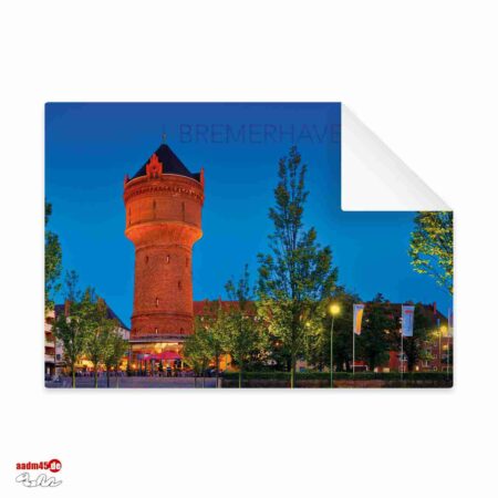 Bremerhaven Geestemünde Wasserturm Blaue Stunde Postkarte