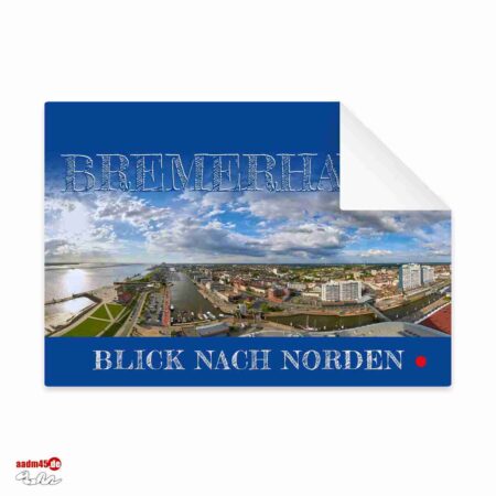 Bremerhaven Blick nach Norden auf Neuen Hafen Postkarte