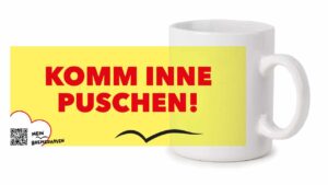 Bremerhaven Mundart »Komm inne Puschen!« Becher – Bild 2