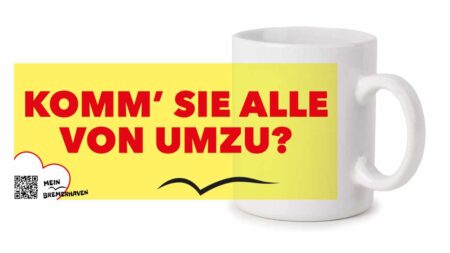 Bremerhaven Mundart »Komm sie alle von umzu?« Kaffeepott Bremerhavenbecher – Bild 2