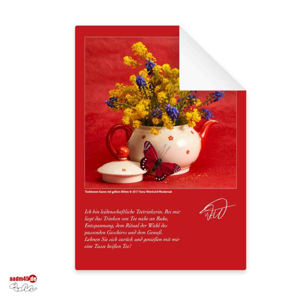 Bundle 7 Postkarten Foto-Edition Teeblumen