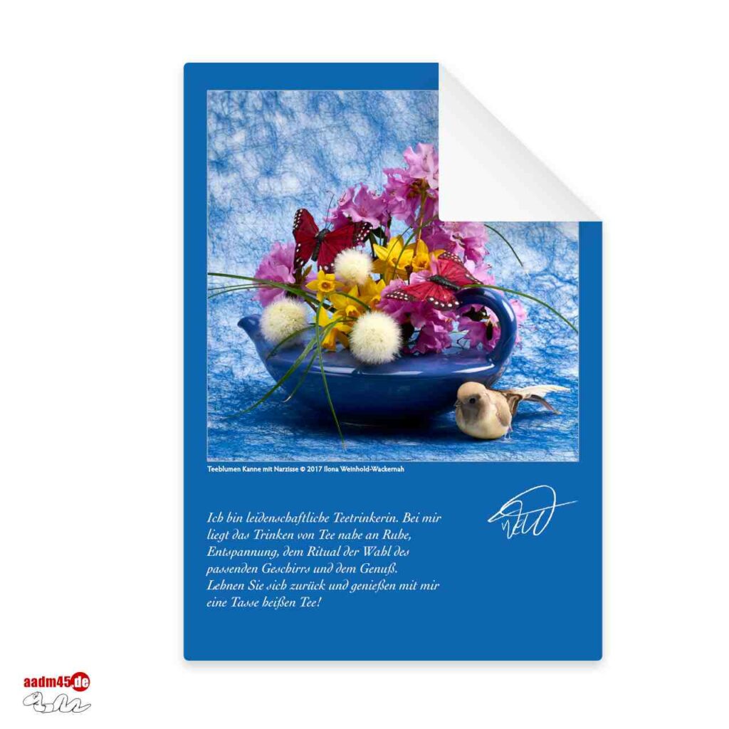Bundle 7 Postkarten Foto-Edition Teeblumen
