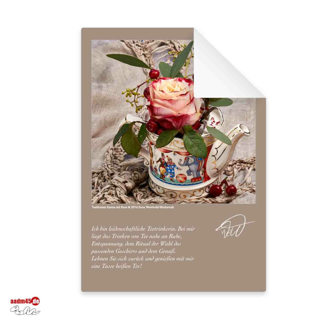 Bundle 7 Postkarten Foto-Edition Teeblumen