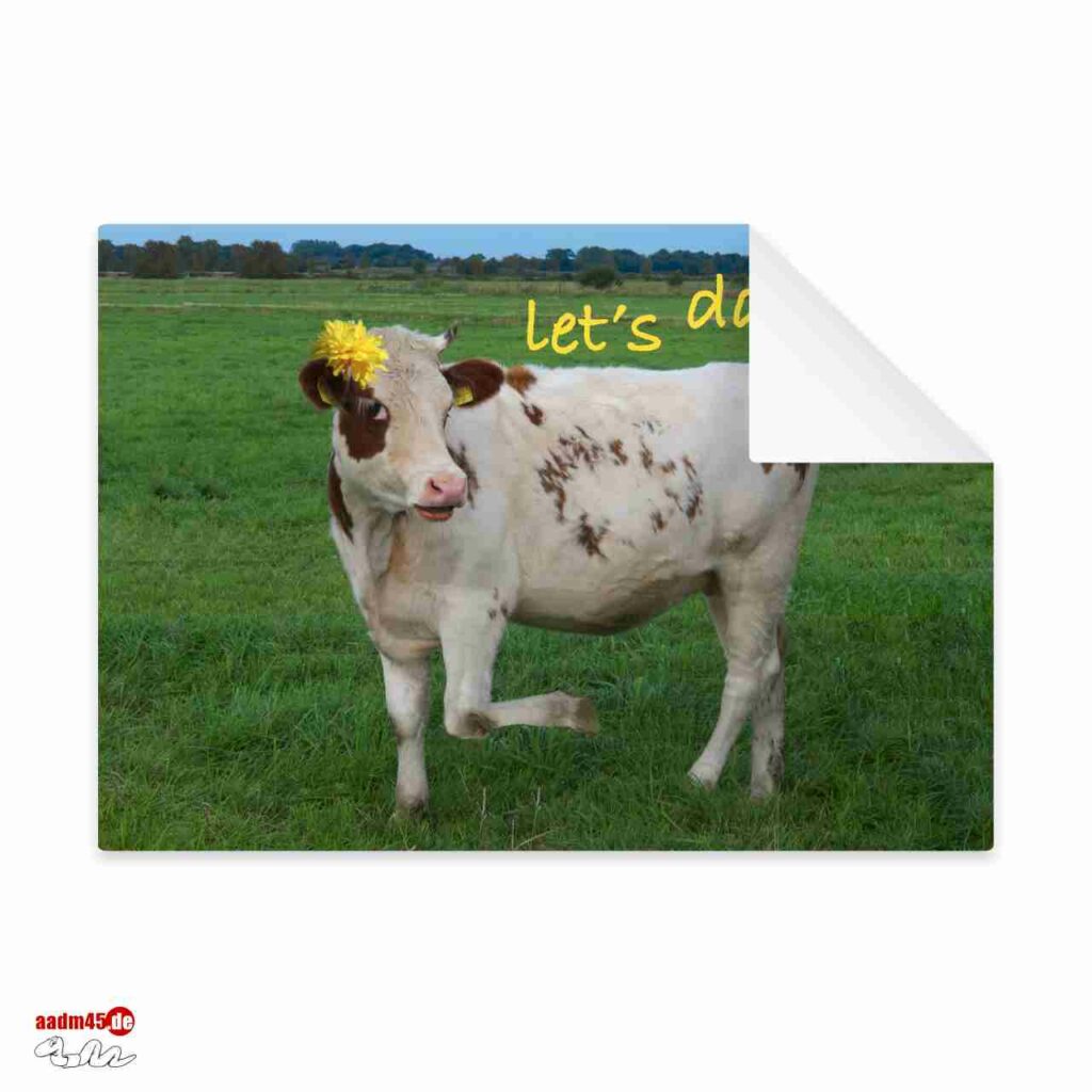 Kuh „Let’s dance…“ Postkarte
