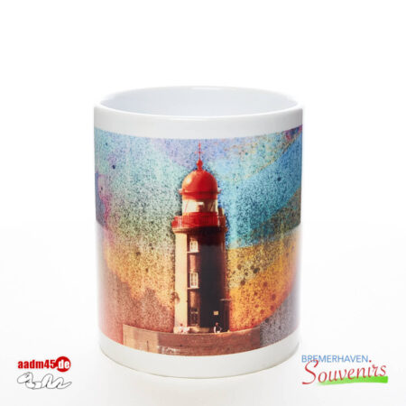 Bremerhaven Leuchtturm Geestemole Nordfeuer Kaffeepott Bremerhavenbecher – Bild 2