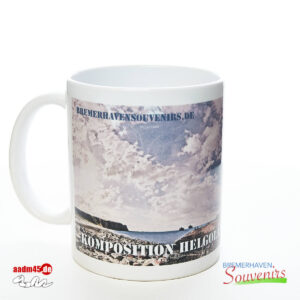 Helgoland Komposition mit Leuchtturm Becher