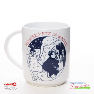 „Meister Petz im Winter“ Illustration Becher