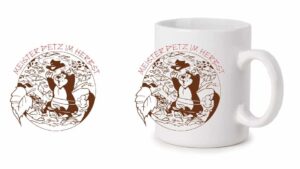 »Meister Petz im Herbst« Illustration Becher – Bild 2