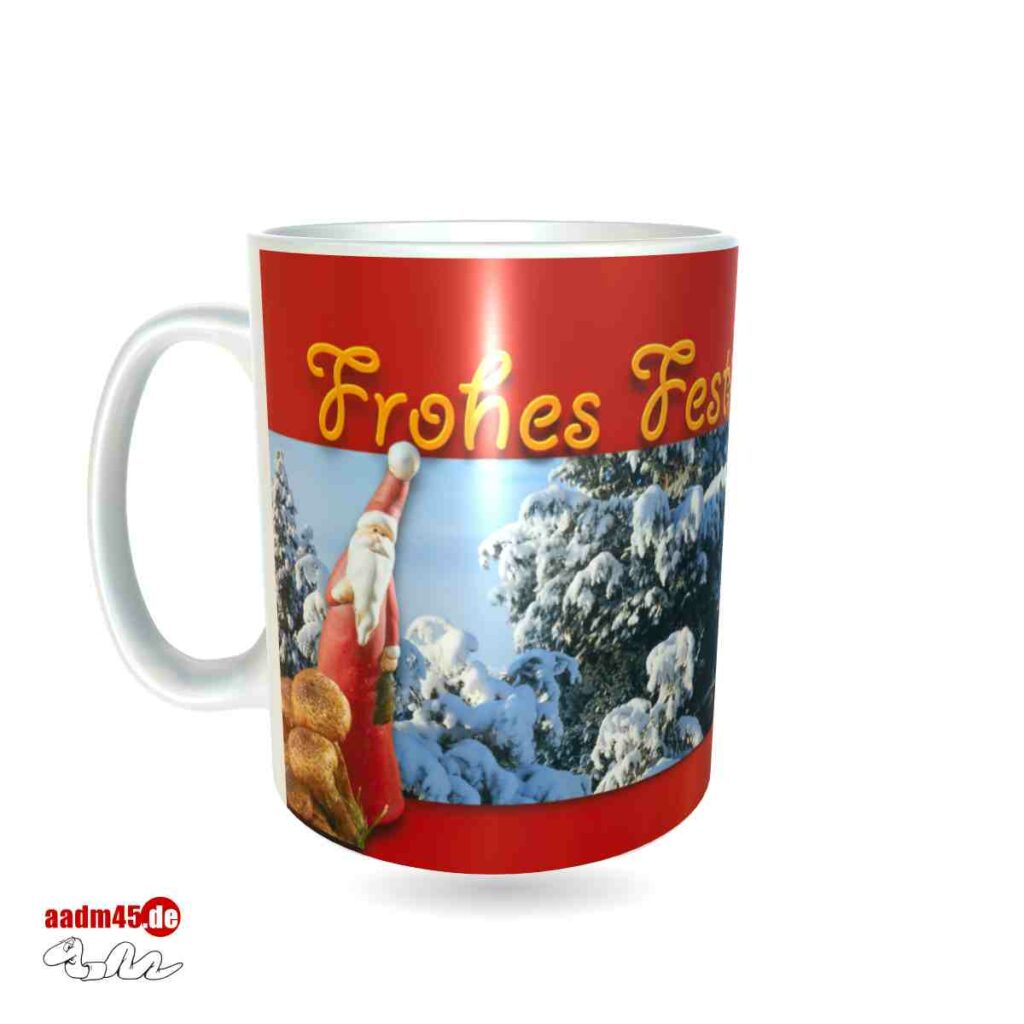 Winterliches Motiv Kaffeepott