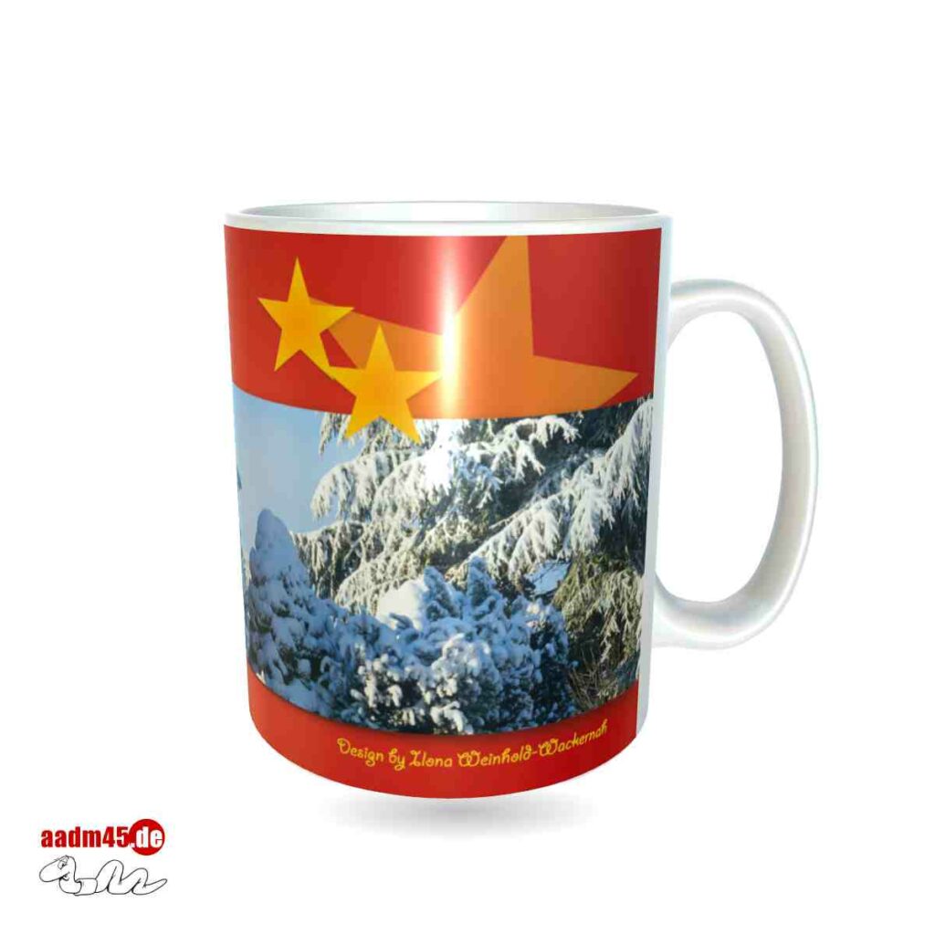 Winterliches Motiv Kaffeepott