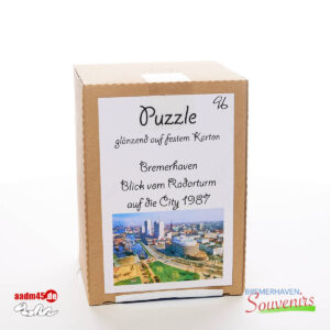 Bremerhaven Blick vom Radarturm auf die City 1987 Puzzle – 96 Teile
