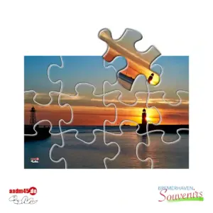 Bremerhaven Geestemole im Sonnenuntergang Puzzle – 96 Teile