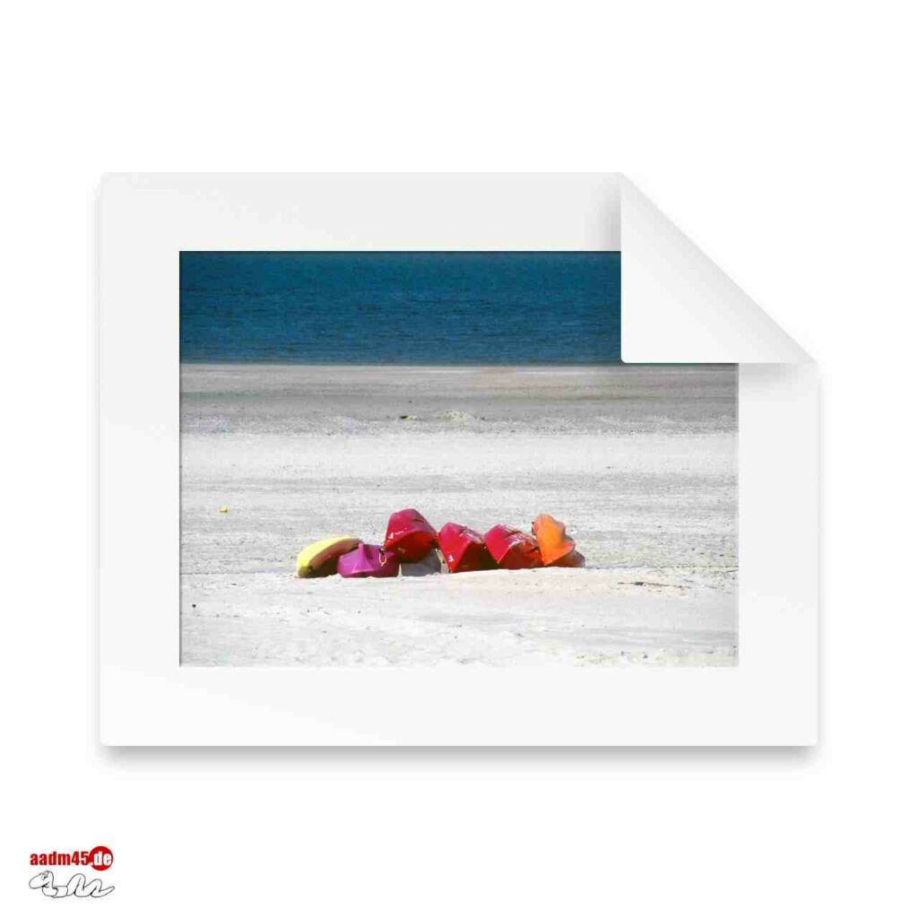 Baltrum Boote am Strand Print 50x40 cm
