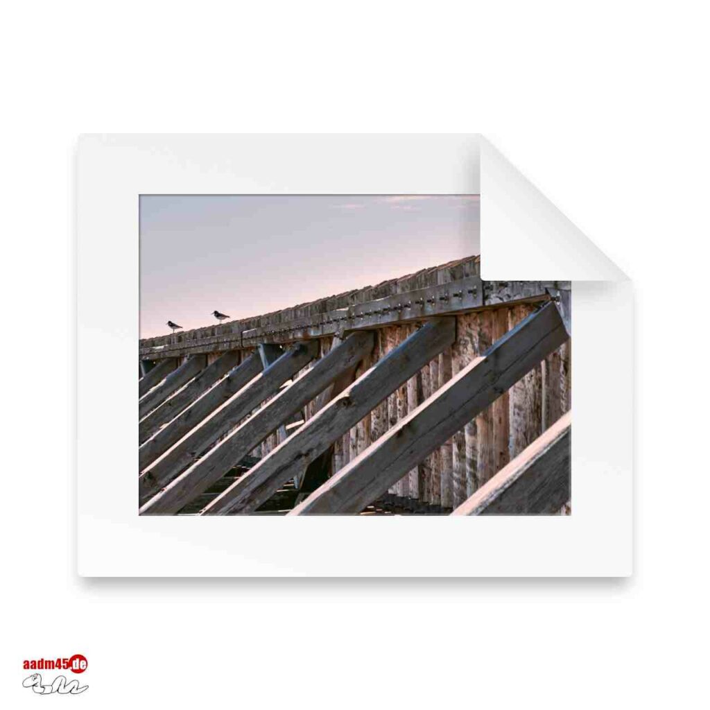 Baltrum Historisches Pfahlschutzwerk Print 50x40 cm