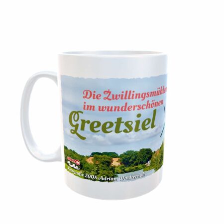 Greetsiel Gallerieholländer-Zwillingsmühlen Kaffeepott – Bild 1