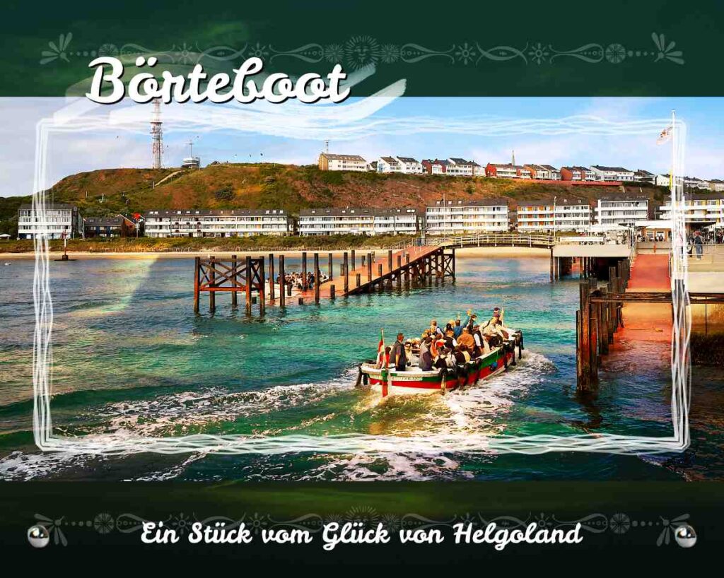 Helgoland Börteboot Glasbild