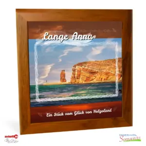 Helgoland Design Lange Anna Keramik im Holzrahmen