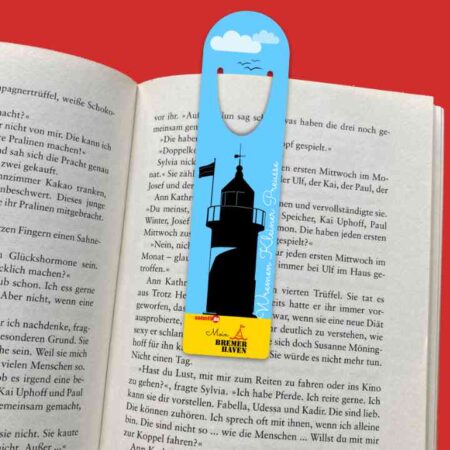 Lesezeichen Wremen Leuchtturm Kleiner Preusse auf Aluminium