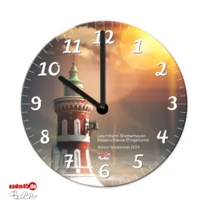 Produktbild Wanduhr Bremerhaven Pingelturm (Leuchtturm Kaiserschleuse)