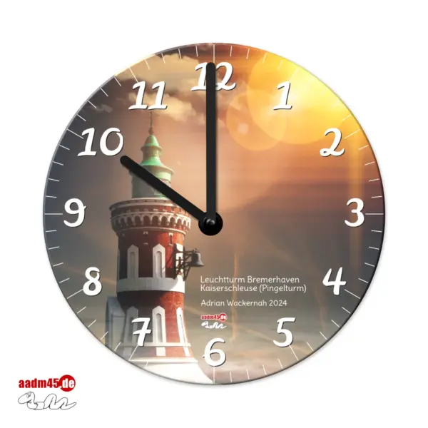 Produktbild Wanduhr Bremerhaven Pingelturm (Leuchtturm Kaiserschleuse)