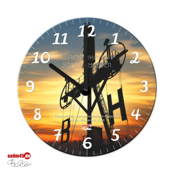 Produktbild Wanduhr Bremerhaven Semaphor Borkum-Helgoland