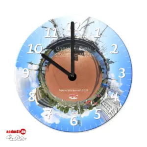 Produktbild Wanduhr Bremerhaven Seute Deern – Kleiner Planet