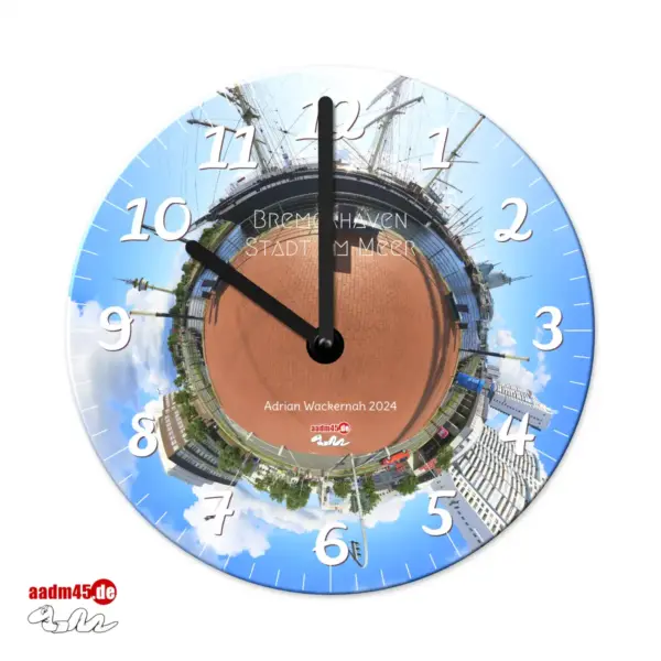 Produktbild Wanduhr Bremerhaven Seute Deern – Kleiner Planet