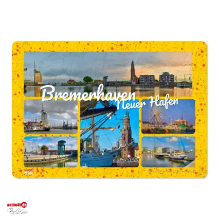 Bremerhaven Neuer Hafen Combo Glasbrett