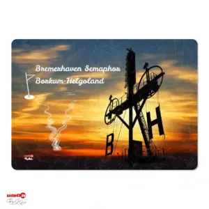 Bremerhaven Semaphor Borkum-Helgoland Glasschneidebrett
