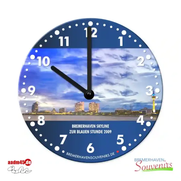 Bremerhaven  Skyline Blaue Stunde Uhr