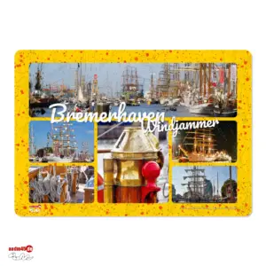 Bremerhaven Windjammer Kombo Glasschneidebrett