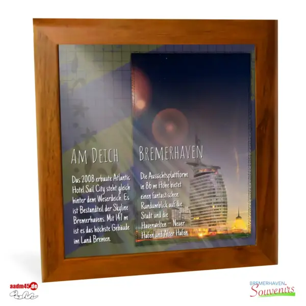 Bremerhaven Am Deich Keramik im Holzrahmen