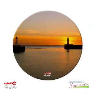 Bremerhaven Geestemole Sonnenuntergang  Glasuntersetzer