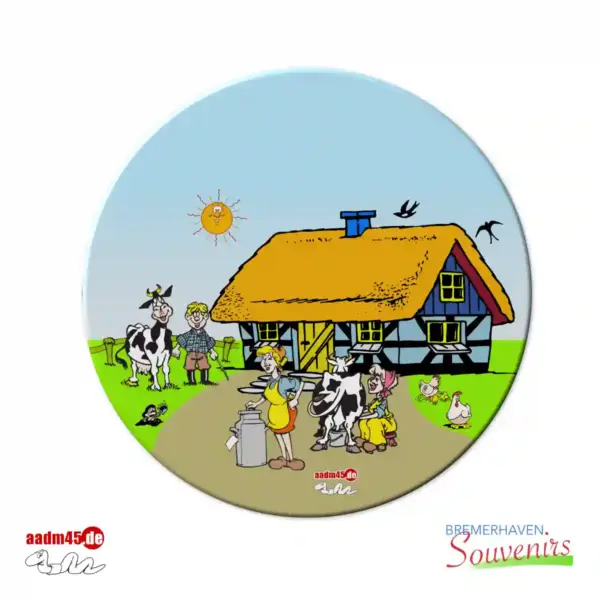 Design Bauernhof Glasuntersetzer