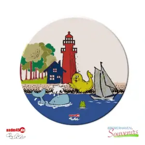 Design Hafenszene Glasuntersetzer