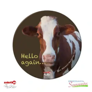 Kuh Hello again… Glasuntersetzer