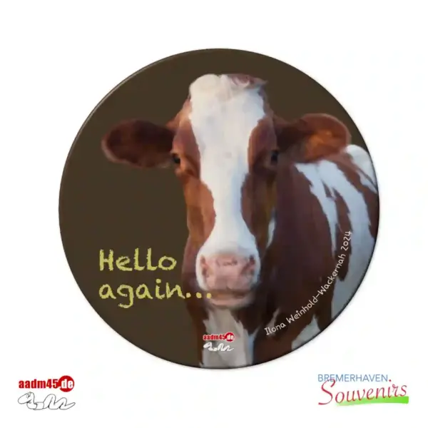Kuh Hello again… Glasuntersetzer