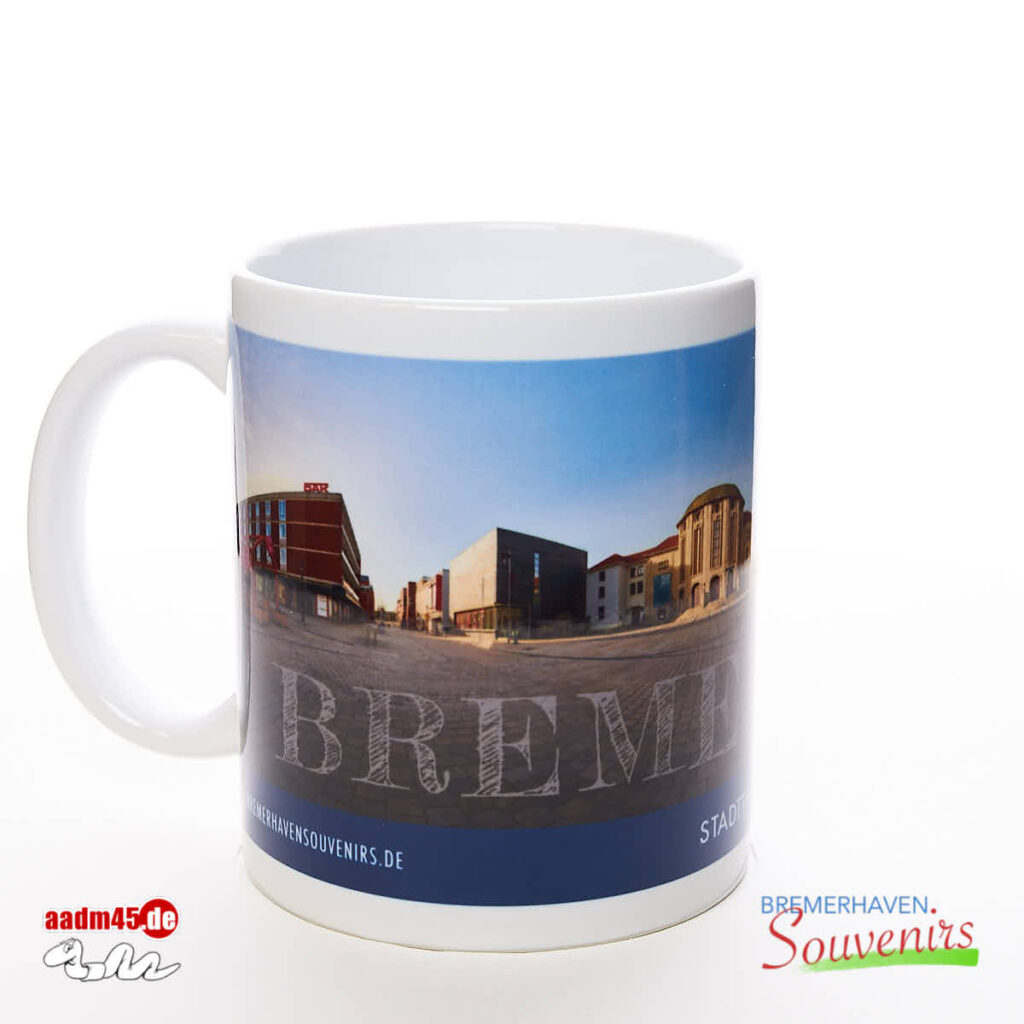 Bremerhaven Stadttheater Panorama Kaffeepott Bremerhavenbecher
